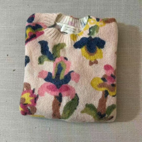 Sezane Orphee Jumper Sweater XS/L/XXL/XXXL Multicolor French Knit Floral Casual - Picture 5 of 11